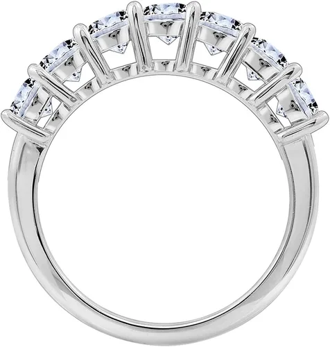 Vista 3 de Tienda Essentials Platinum-Plated Sterling Silver Infinite Elements Princess Cut Cubic Zirconia Ring (1 cttw, 2 cttw, or 3 cttw)