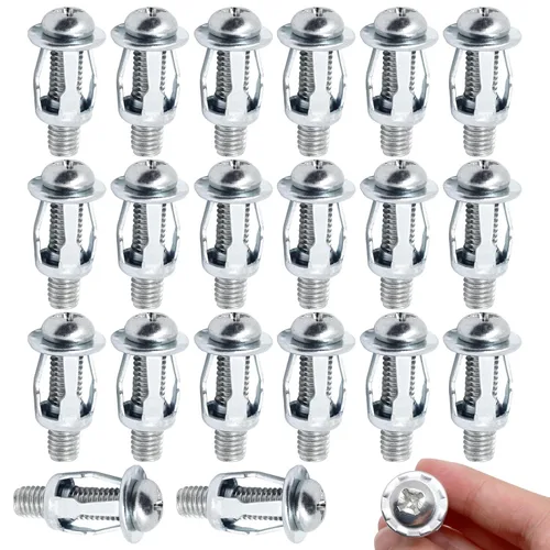 Vista 12 de Anclajes de Pared Huecos con Tornillos de Servicio Pesado, Pernos Molly de Acero al Carbono Galvanizado en Zinc Anclajes de Pared para Paneles