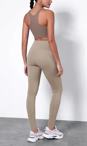 Vista 3 de ODODOS - Leggings de yoga de cintura alta con bolsillos para mujer, pantalones de yoga deportivos con control de abdomen, no se transparentan