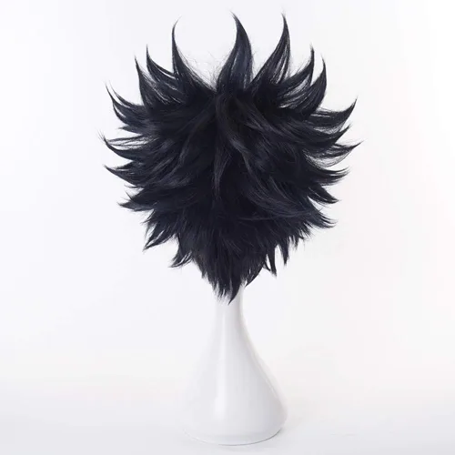 Vista 5 de OSIASWIG OSIAS Fushiguro Megumi JJK Cosplay peluca para hombre y niños