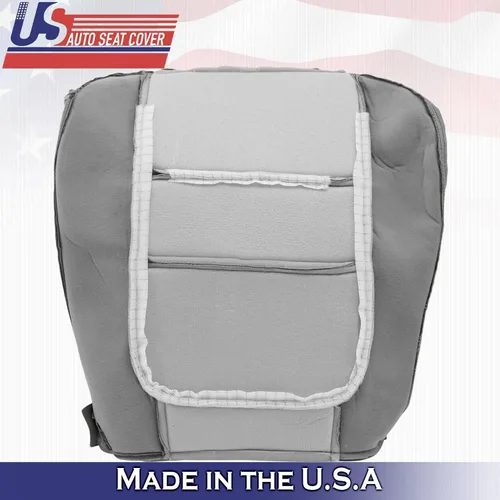 Vista 5 de 2001 para Ford F550 Lariat conductor pasajero parte inferior perforada cuero asiento cubierta gris