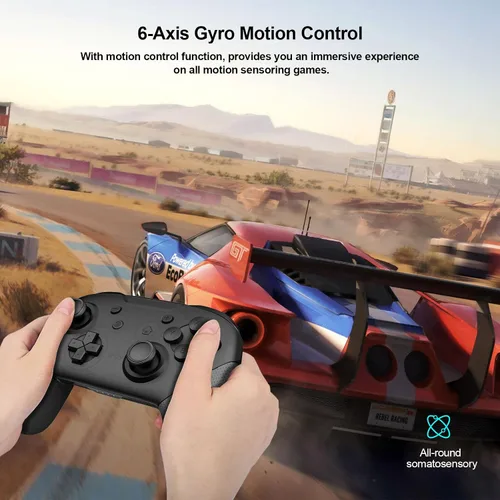 Vista 3 de Wireless Pro Controller Compatible with SwitchSwitch LiteSwitch OLED, Switch Remote Gamepad with Joystick, Double Vibration, Wake Up and Screenshot