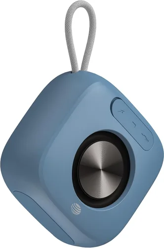 Vista 4 de AT&T Essentials - Mini altavoz Bluetooth de 5 W, color azul polvoriento