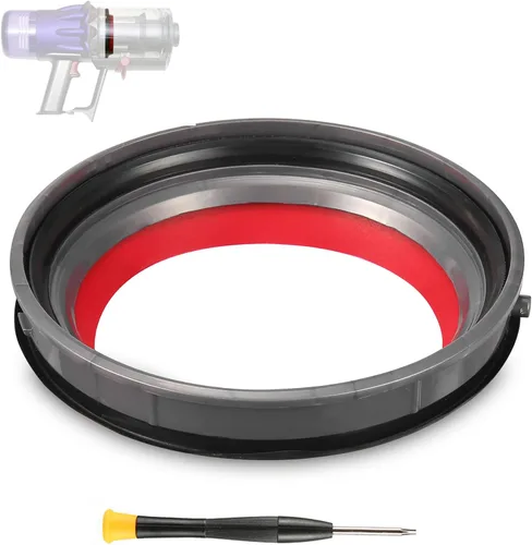 Vista 9 de Anillo de sellado fijo en la parte superior del depósito de polvo para aspiradora Dyson V10 SV12, diámetro de soporte de 4.52 pulgadas, piezas