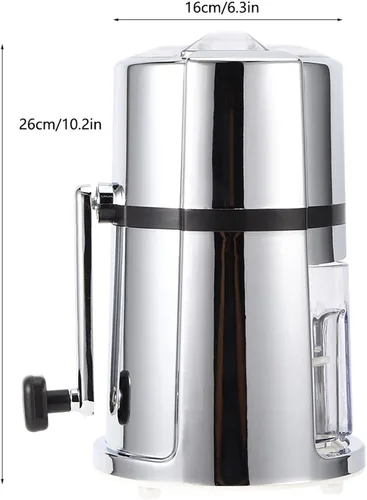 Vista 7 de Trituradora de hielo manual Máquina de hielo afeitado Máquina portátil de cono de nieve Máquina comercial de granizado con hoja de acero inoxidable