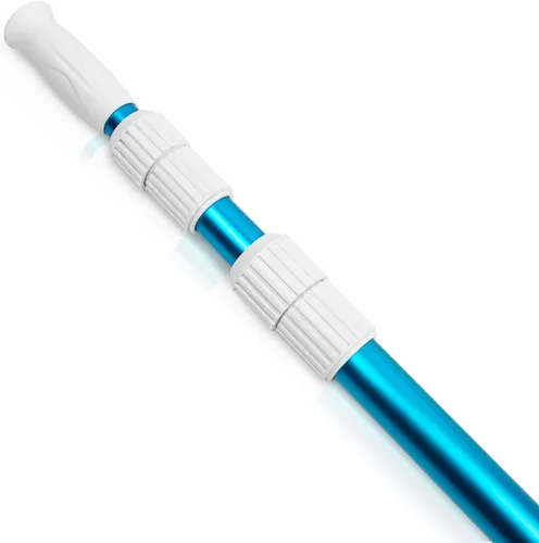Vista 6 de POOLWHALE Poste telescópico de aluminio anodizado azul para piscina de 12