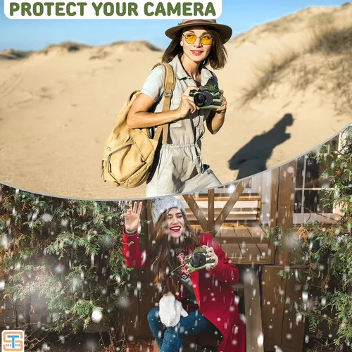 Vista 7 de Funda para cámara Canon R5 - Funda protectora de silicona para cámara réflex digital, jaula desmontable, a prueba de golpes, a prueba de polvo