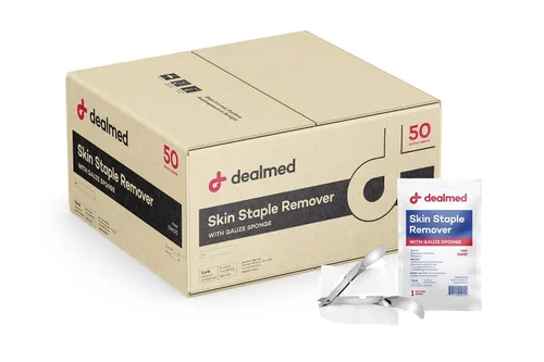 Vista 10 de Kit de remoción de grapas estéril Dealmed, incluye removedor de grapas y esponja de gasa, kit de herramienta de remoción de grapas de un solo uso