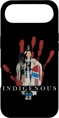 Vista 27 de Funda para iPhone 17 con diseño de sangre india de mano roja indígena nativa americana
