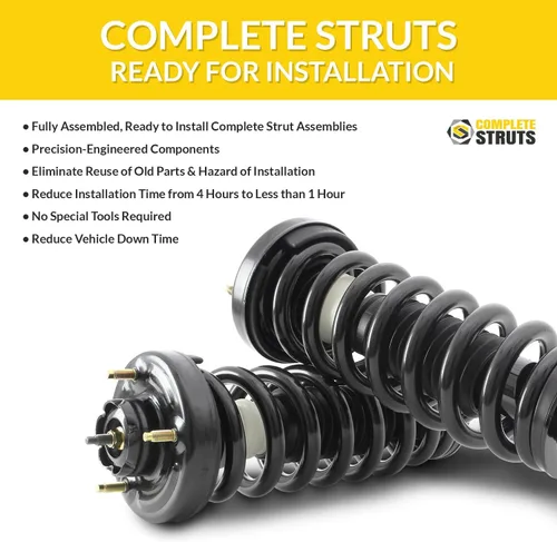 Vista 3 de COMPLETESTRUTS - Conjunto de puntales traseros completos rápidos con resortes helicoidales de repuesto para Mazda Protege 1999-2003, juego de 2