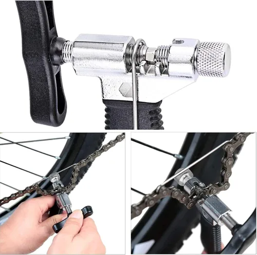 Vista 4 de Oumers Alicates de eslabones para bicicleta, divisor de cadena, 6 pares de eslabones perdidos de bicicleta, alicates de cadena de enlaces rápidos