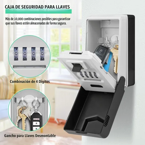 Vista 4 de Caja de bloqueo de llave con código, caja de seguridad de iluminación