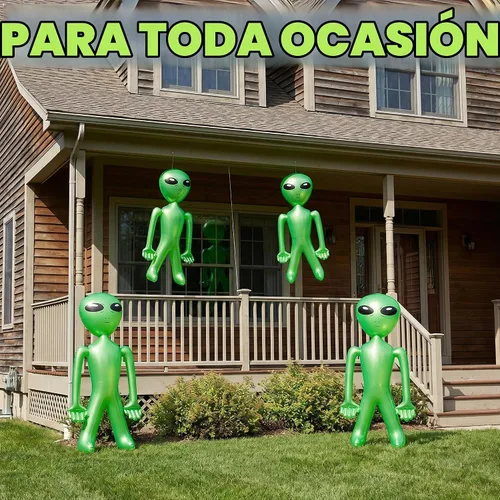 Vista 7 de Bedwina Decoraciones inflables gigantes de Halloween alienígenas de 60