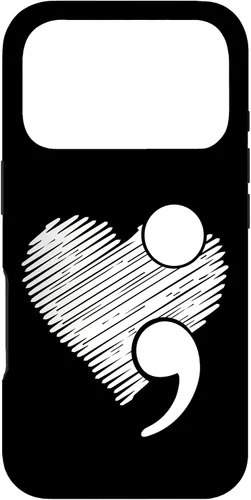 Vista 30 de Suicide Awareness - Suicide Prevention Heart Semicolon Gift Case for iPhone 17
