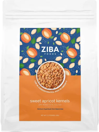 Vista 10 de Ziba Foods Granos de Albaricoque Dulce Cultivados Silvestres Sin OMG, Vegano, Apto para Whole 30 y Ceto, Paleo, Tostados en Seco Supersemillas