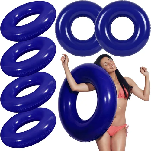 Vista 13 de JellyArch 6 piezas de flotadores inflables para piscina de 28 pulgadas, tubo de natación a granel para adultos, flotadores de piscina