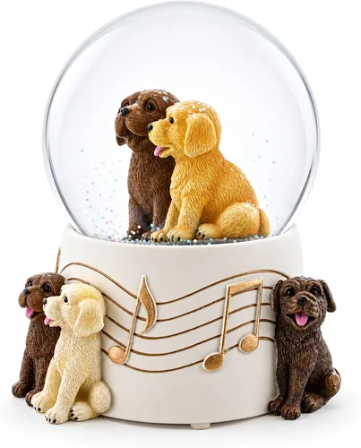 Vista 6 de Perros Fiesta Musical Agua Nieve Globo