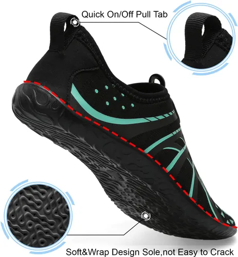 Vista 3 de Zapatos de agua Spesoul para mujer y hombre, transpirables, de secado rápido, suaves, estilo pies descalzos, para senderismo, natación, playa, surf