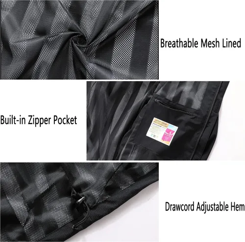 Vista 6 de Chaqueta impermeable y rompevientos para hombre, ligera y transpirable