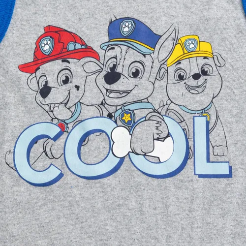 Vista 5 de Paw Patrol Nickelodeon Marshall, Rubble and Chase, paquete de 2 camisetas sin mangas para niños pequeños y pequeños, gris/blanco