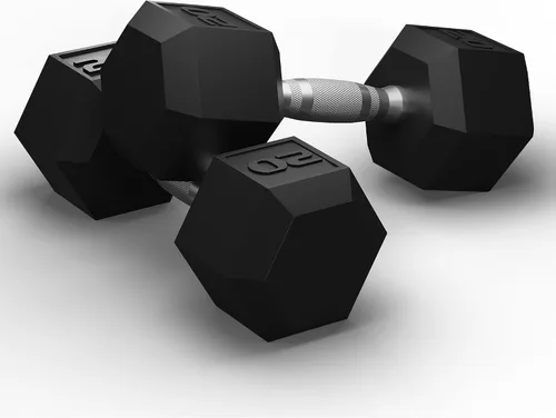 Vista 9 de GRETERST Juego de mancuernas hexagonales con revestimiento de goma, pesas de mano para ejercicio y fitness para gimnasio en casa, entrenamiento