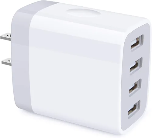 Vista 10 de Bloque de cargador para iPhone, 4.8A, cargador de pared USB, adaptador de corriente, cubo de carga, caja de ladrillo para iPhone 17 16e 16 15 14 13