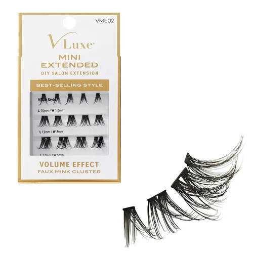 Vista 21 de VLuxe by iEnvy Extended Collection: Extensión de pestañas 3D extendida – Pluatherlight sintético reutilizable pestañas artificiales multipaquete