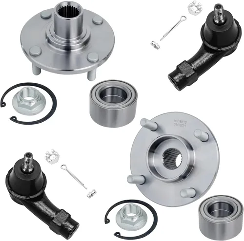 Vista 136 de Detroit Axle - Kit de suspensión delantera 4WD para Nissan Frontier Pathfinder Xterra, 2 cubos de rodamientos de ruedas, 2 brazos de control