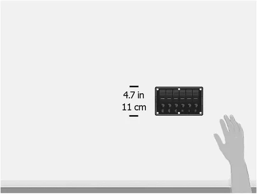 Vista 7 de Blue Sea SystemsPANEL H2O 12VDC CLB 6POS BK VERT