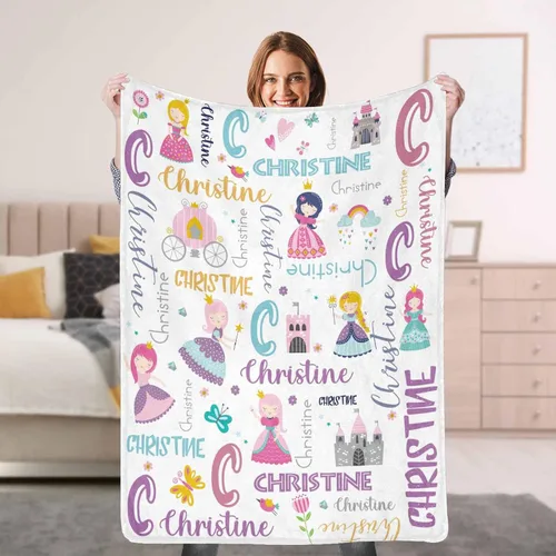Vista 8 de Artsadd Manta de bebé personalizada para niñas y niños, mantas de bebé personalizadas con nombre, manta personalizada para niños, recién nacidos
