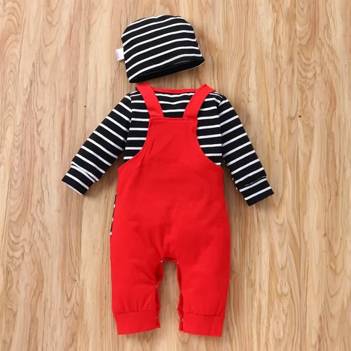 Vista 4 de VINUOKER Ropa de Navidad para bebé, conjuntos de ropa de Navidad para Año Nuevo, 3 piezas, conjuntos de ropa infantil