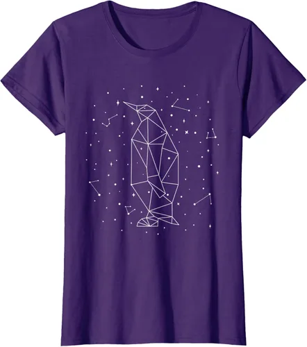 Vista 14 de Sternbild Penguin Constellation Emperor Sea Bird Penguin Camiseta Negro