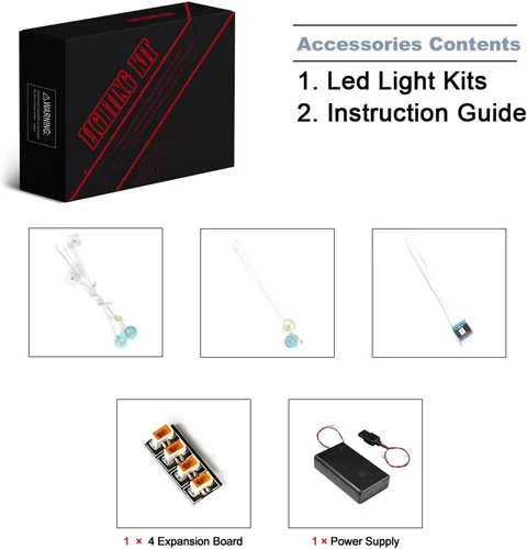 Vista 2 de BrickBling Kit de luces compatible con Lego Mine-Craft Legends The Devourer Showdown Adventure 21257, iluminación creativa compatible con Lego