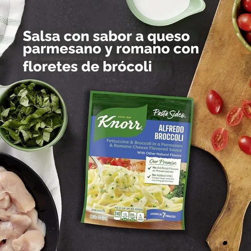 Vista 4 de Knorr Plato de acompañamiento de pasta, Alfredo Brócoli, 4.5 onzas, (paquete de 8)