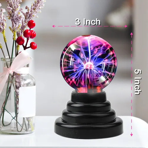 Vista 8 de Brewish Lámpara de Bola de Plasma de 3 Pulgadas Sensible al Tacto Esfera de Nebulosa Novedosa Globo Orbe Mágico Juguete Regalo para Niños, Hombres