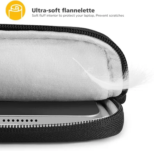 Vista 4 de KIZUNA Funda para tablet de 10 pulgadas, resistente al agua para iPad Pro/Surface Go 3/10.5" Galaxy Tab A, color negro
