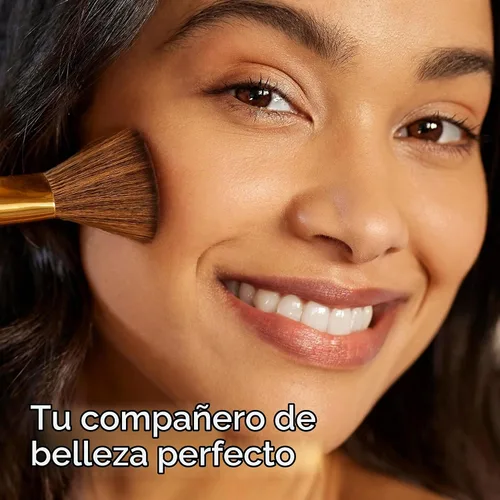 Vista 6 de Conair Espejo de maquillaje iluminado, espejo de tocador LED con base de almacenamiento, funciona con pilas en negro