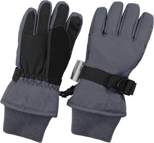 Vista 15 de Waterproof Kids Ski Snow Gloves, 100G 3M Thinsulate Warm Winter Boys Girls Negro