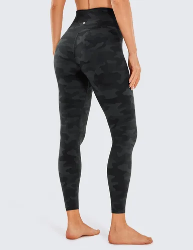 Vista 2 de CRZ YOGA Leggings de entrenamiento para mujer con sensación de desnudez cepillada de 2528 pulgadas, pantalones de yoga de compresión de cintura alta