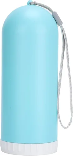 Vista 2 de Botella de bebida plegable para mascotas, dispensador de agua portátil para perros y gatos, taza de viaje telescópica con botón de bloqueo de agua