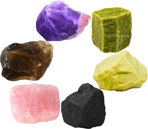 Vista 16 de Amazing Gemstone Cristales para manifestación de ansiedad, juego de 6 cristales curativos de amatista, sodalita, labradorita, angelita, granate