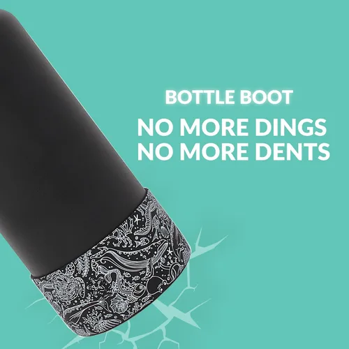 Vista 3 de Funda protectora de silicona tipo bota para botella para Owala FreeSip de 40 oz, Hydro Flask de 32-40 oz, Iron Flask, Takeya, Thermoflask