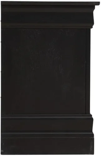 Vista 6 de Glory Furniture Louis Phillipe - Mesita de noche con 2 cajones, color negro