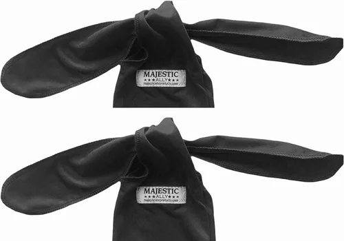 Vista 4 de Majestic Ally Bolsa de licra para caballos - para mantener la cola limpia y protegida - Juego de 2 (negro)