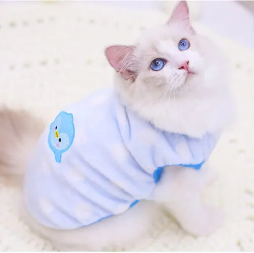 Vista 3 de ANIAC Ropa de conejo para conejos, chaleco cálido de gatito, camisa de forro polar XXXS para perro, camiseta acogedora para conejito, conejillo