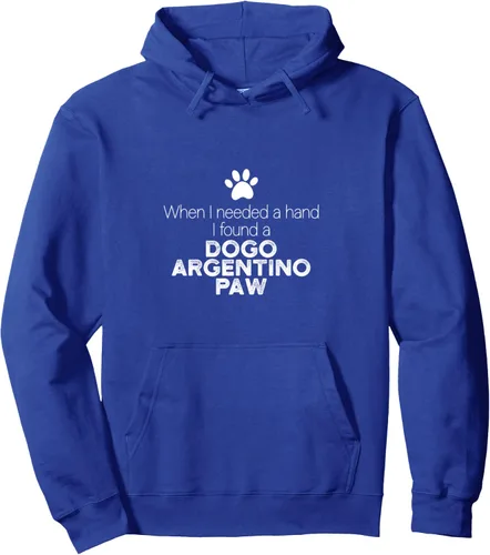 Vista 3 de Hand Dogo Argentino paw dog dogs dog owner saying Pullover Hoodie