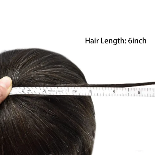 Vista 449 de Toupee para hombre 100% cabello humano real tupé para hombres 0.004 in piel de poliuretano para hombre, sistema de reemplazo de piezas de pelo