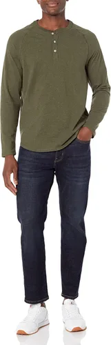 Vista 4 de Tienda Essentials Men's Regular-Fit Long-Sleeve Henley Shirt (Available in Big & Tall)
