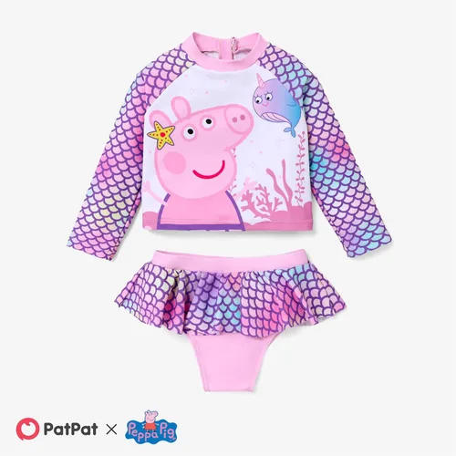 Vista 7 de Peppa Traje de baño de sirena de océano para bebé niña pequeña