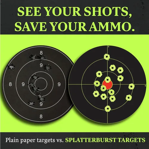 Vista 2 de Splatterburst Targets - Rollo de (200) calcomanías autoadhesivas de 4 pulgadas para disparar y salpicar - Pistola - Rifle - Pistola - Airsoft